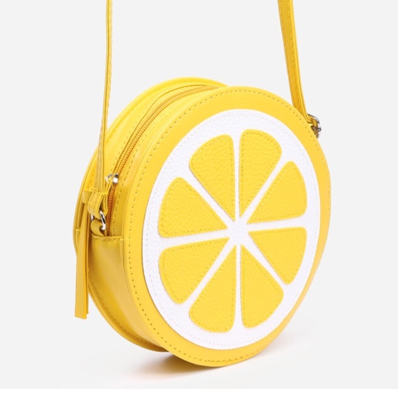Yellow Lemon Shaped Crossbody Bag - Picture 2 of 8